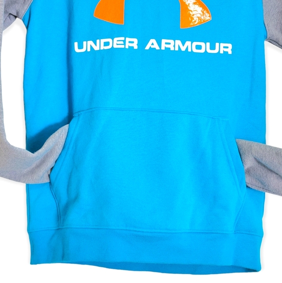 Under Armour Fleece Loose Big Logo UA Cold Gear Youth Large Hoodie - Picture 2 of 12